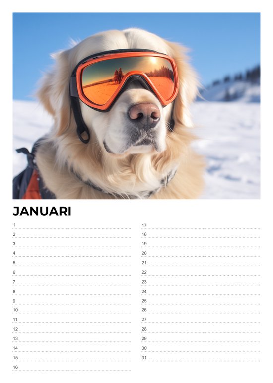 Cadeau de Noël de Happy Golden Retriever Puppy | Vecteur Premium