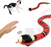 Petsupply™ - Interactief kattenspeeltje - De rode slang - Speelgoed voor katten - Huisdier - USB oplaadbaar - Rood