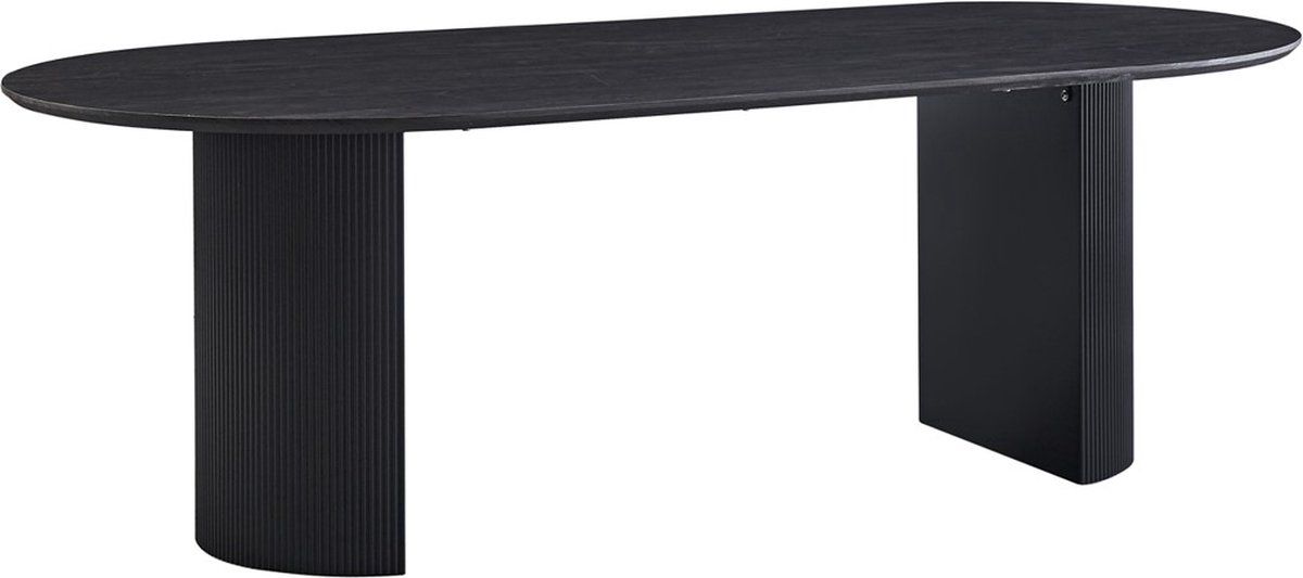 Interiax Eettafel 'Rayan' 200 cm Ovaal Decor Donkerbruin