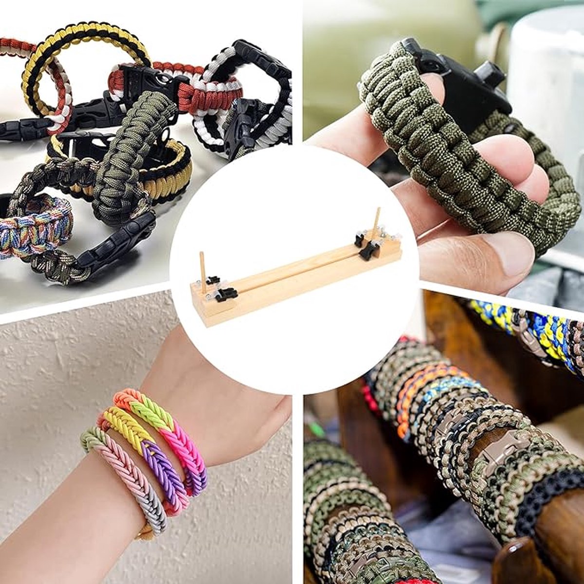 CLORD Paracord Jig armband maker: Een houten paracord armband Jig ideaal voor het vlechten en weven van paracord met deze handige DIY Craft Tool