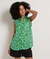 TerStal Dames / Vrouwen Pescara Mouwloze Blouse Chiffon Groen In Maat XL