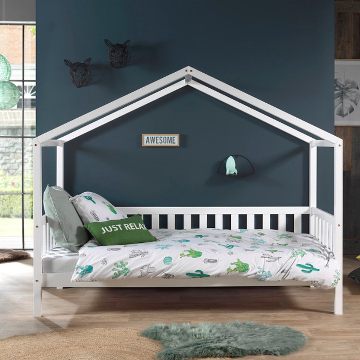 Vipack - Bedhuisje Dallas 2 met matras - 90x200 - Wit