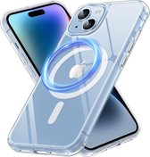 Magnetic hoesje Geschik voor: iPhone 15 Plus - [Compatibel met MagSafe] Backcover [Verbeterde ingebouwde Camera lens Protector] Schokbestendige Hoes