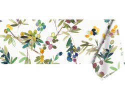 Raved Tafelzeil - 140 cm x 160 cm - Paars Bessen - PVC - Afwasbaar