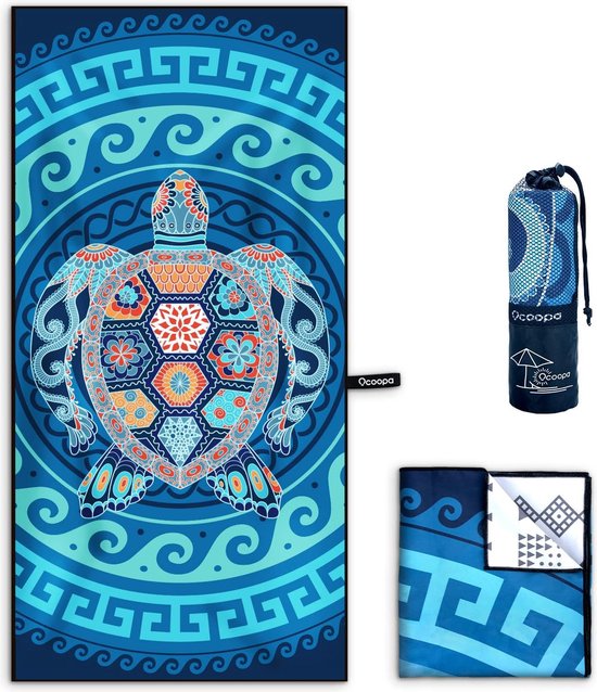 OCOOPA Microvezel strandhanddoek, ultralicht, sneldrogend, zandbestendig, absorberend, zacht en onderhoudsvriendelijk, badhanddoek voor fitness, reizen, strand, zwemmen, yoga, 178 x 80 cm, 4 stuks