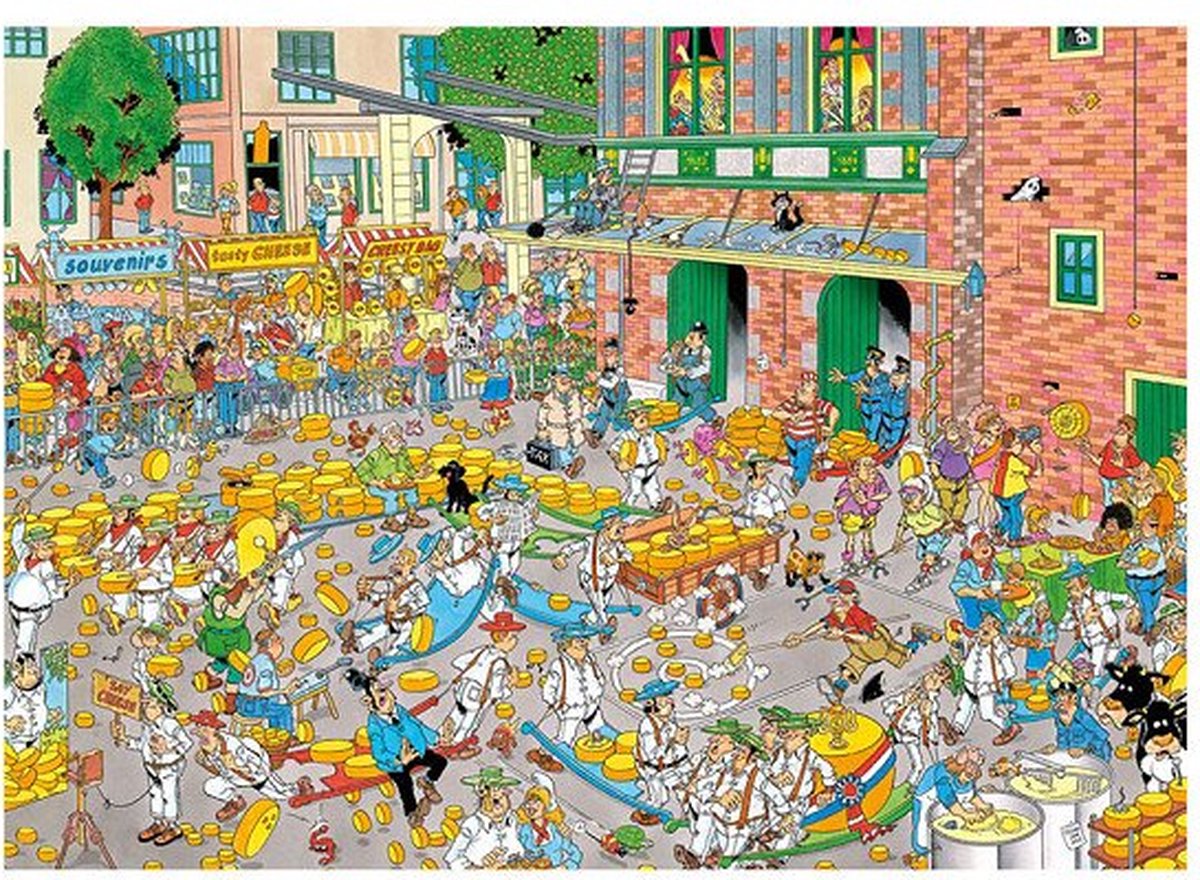 Jan van Haasteren - De Kaasmarkt & Skûtsjesilen - Puzzel - 2x1000 stukjes — afbeelding 7