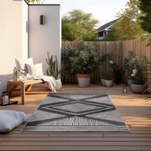 Flycarpets Elle Decoration - Binnen & Buitenkleed - Omkeerbaar - Rhombus - Zwart - 200x290 cm