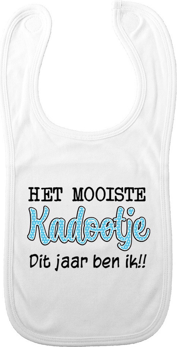 Goedkoopste Bellatio Decorations Baby slabbetje - blauw - het mooiste kadootje - kraam cadeau - slab/morsdoek