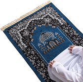 Livano Ramadan Kleed - Gebedsmat - Gebedskleed - Islam - Tapijt - Eid Mubarak - Inshallah - Blauw