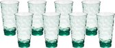 Leknes Verre à boire Gloria - 8x - vert transparent - plastique incassable - 580ml - camping/anniversaire