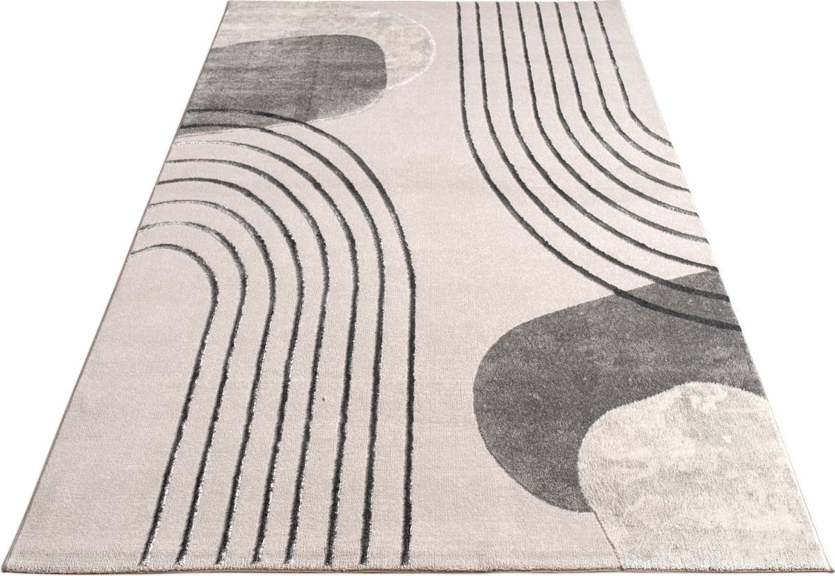 Tapis Salon Ou Chambre - Motif Fleuri Arc-en-Ciel/Géométrique - Poils Ras - Neuf Avec étiquettes