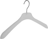 De Kledinghanger Gigant - 20 x Mantelhanger / kostuumhanger kunststof frosted met schouderverbreding, 45 cm