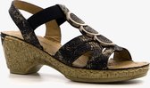 Blue Box dames sandalen met hak zwart goud - Maat 38