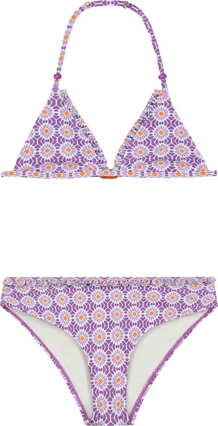 SHIWI Girls LIZZY bikini set porto tile Bikiniset - summer purple tile - Maat 170/176
