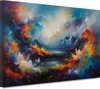 Blauw, oranje, wit, zwart, geel