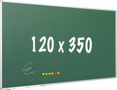 Krijtbord PRO Rios - Magnetisch - Schoolbord - Eenvoudige montage - Emaille staal - Groen - 120x350cm