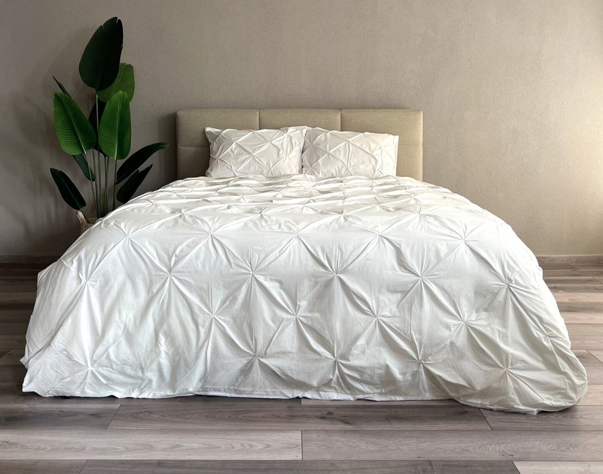 Beau Maison Dekbedovertrek Monte Carlo Wit 140x200/220 cm + 1 kussensloop