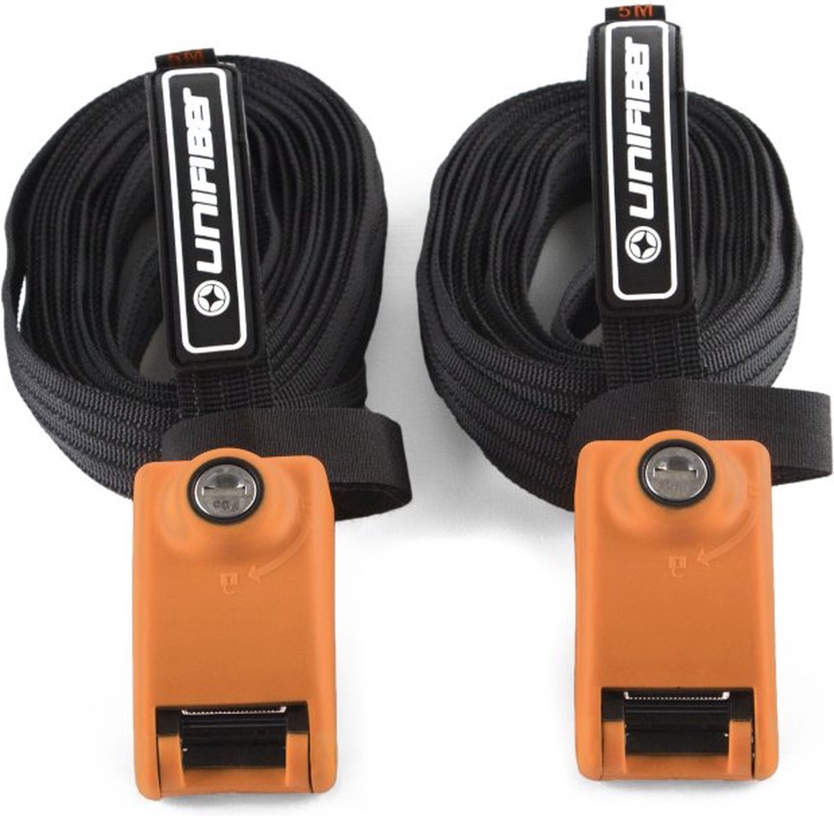 UNIFIBER Lockable Steel Reinforced Tie-Down Straps 5m x 24mm (Set)