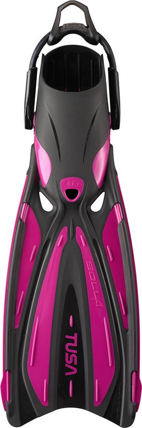 TUSA SOLLA Duikvinnen voor Volwassenen - Zwemvinnen met ForcElast technologie voor krachtige voortstuwing - Zwart/Roze - Maat M (40–44) / (26–28 cm) - SF0114 M RP