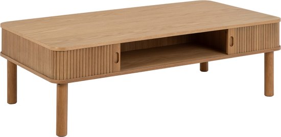 Salontafel Rustam Rechthoek MDF Naturel 130cm - Giga Living