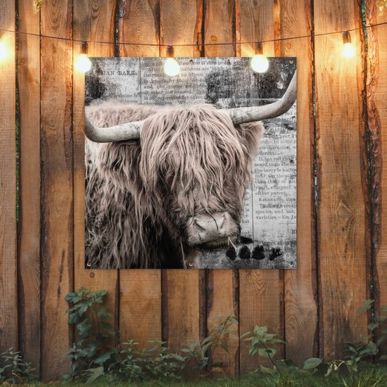 Tissu de jardin Highlander écossais - Journal - Rétro - 100x100 cm