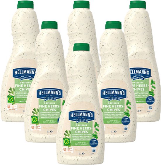 Foto: Hellmann s dressing fijne kruiden bieslook 6x 1ltr