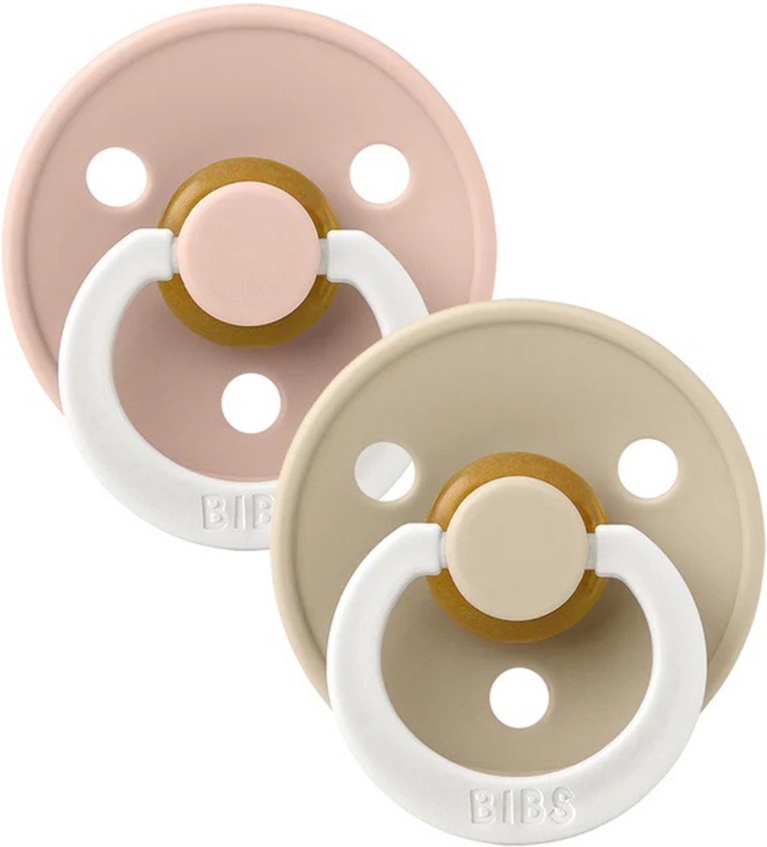 Goedkoopste BiBS - Glow in the Dark - Maat 2 - Fopspeen - Symmetrisch - Blush Glow / Vanilla Glow