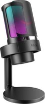 RYER USB-microfoon PC, gaming-microfoon voor streaming podcast studio, microfoon USBC voor PS4, PS5, MAC, met RGB-bediening, mute-schakelaar, hoofdtelefoonaansluiting, popfilter