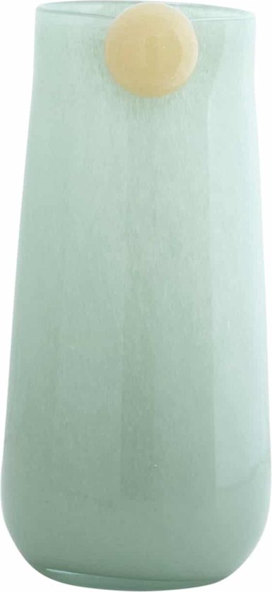 Present Time Vaas Bolita Large - Groen - Ø16cm - Glas - Scandinavisch - Bloemenvaas - Woondecoratie - Decoratieve vaas voor woonkamer of slaapkamer