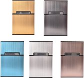 Knaak Boîte à cigarettes – Blauw – Aluminium – Porte-cigarettes/étui – Résistant aux intempéries – Boîte de rangement robuste et Luxe