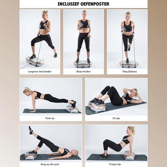 Trilplaat, krachtig trilplatform, fitnessapparaten voor thuis, 120