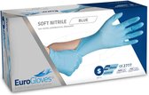 Eurogloves handschoenen soft-nitrile poedervrij blauw - Small- 200 x 100 stuks voordeelverpakking