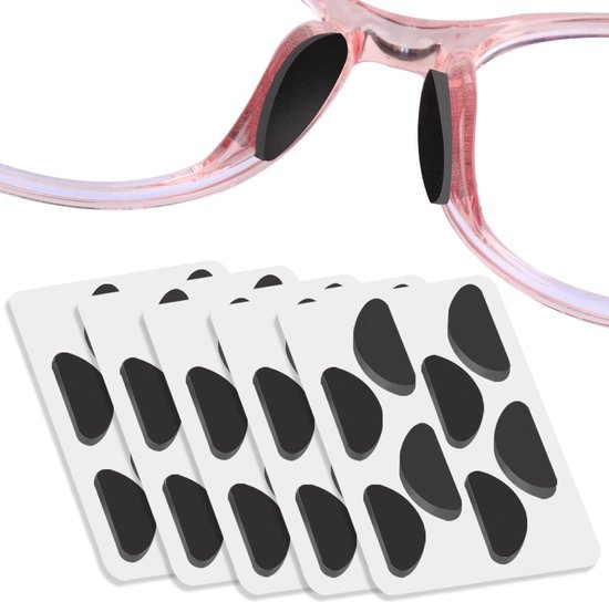 Neus pads 40 stuks - neuspads - neuspads bril - bril pads - neusvleugels voor bril - Anti-slip Neus Pads – 1.5mm - Geschikt voor 1 bril - 20 Paar Universele Bril Neus Pads