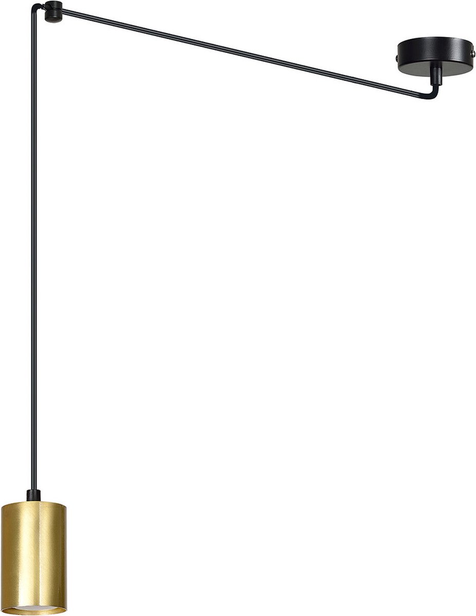 Emibig Turku regelbare zwarte pendelende GU10 gouden koker decentraliseerbaar - Perfecte verlichting voor elke ruimte