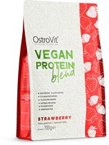 Poudre de protéines - OstroVit Vegan Protein Blend 700 g - - Fraise