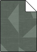 Proefstaal Origin Wallcoverings behang grafisch motief met geweven structuur groen - 347755 - 26,5 x 21 cm