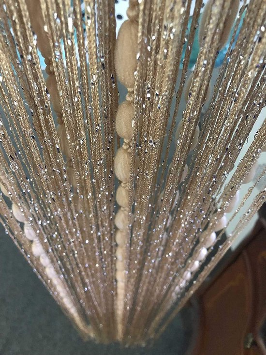 Deurgordijn met glitterende slierten