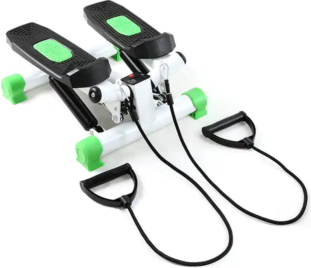 Bol.com Stepper fitness - met weerstandsbanden - en display - tot 120kg aanbieding