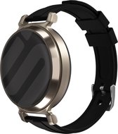 Strap-it Siliconen smartwatch bandje 14mm - Zwart flexibel horlogebandje geschikt voor de Garmin Lily 2 (niet de eerste versie)