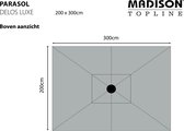 Madison Delos Parasol - stokparasol - 300x200 cm - ecru - knikmechanisme