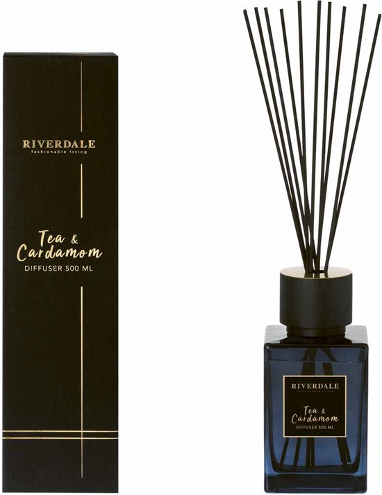 Bâtonnets de Bâtons parfumés Deluxe Thé & Cardamome - 500ml - noir