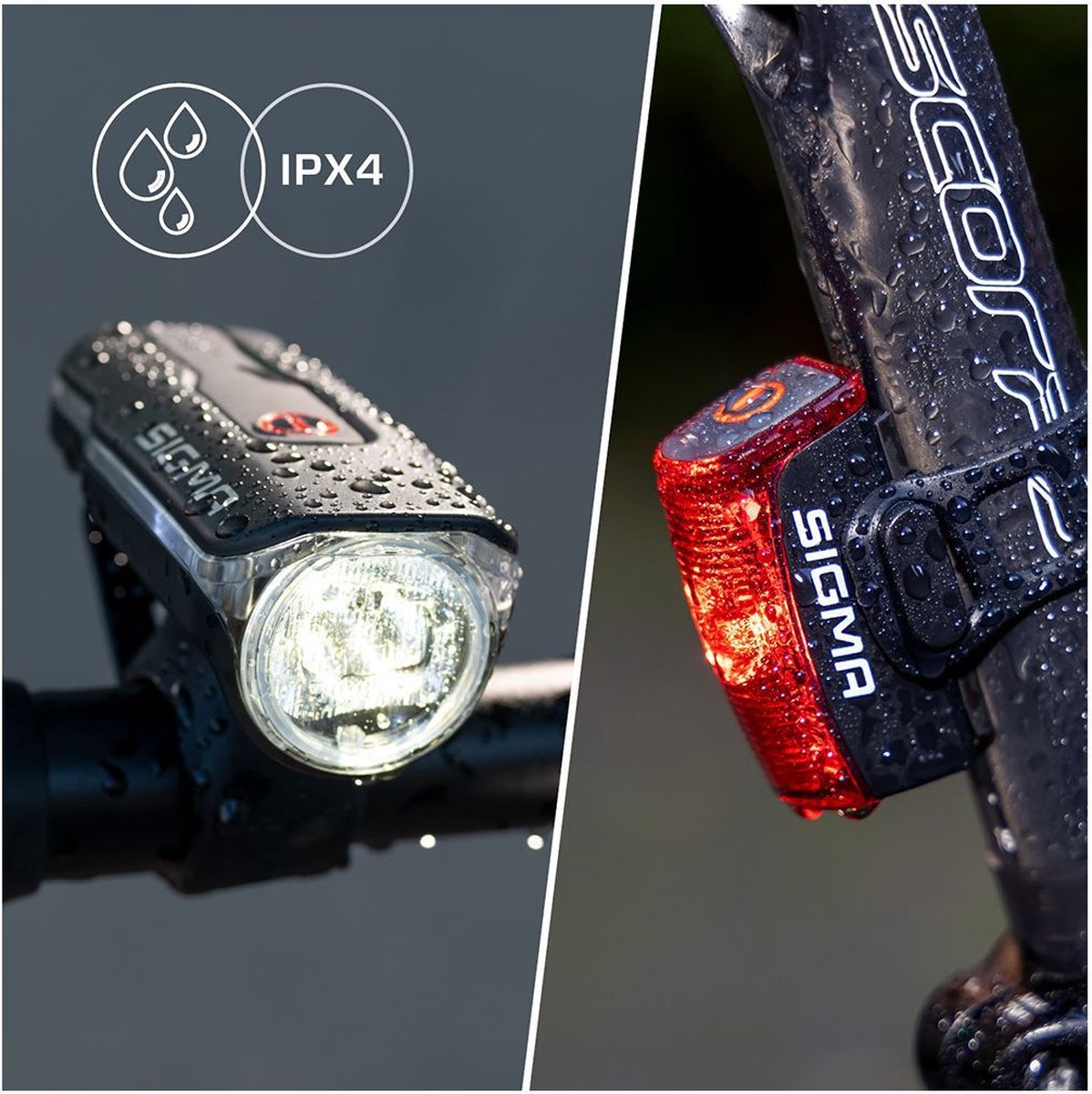 Sigma Aura 60 USB Fietsverlichting Set - 60 Lux + INFINITY USB achterlicht thumbnail 6