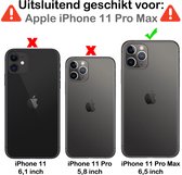 Hoes Geschikt voor iPhone 11 Pro Max Hoesje Cover Siliconen Back Case Hoes - Wit