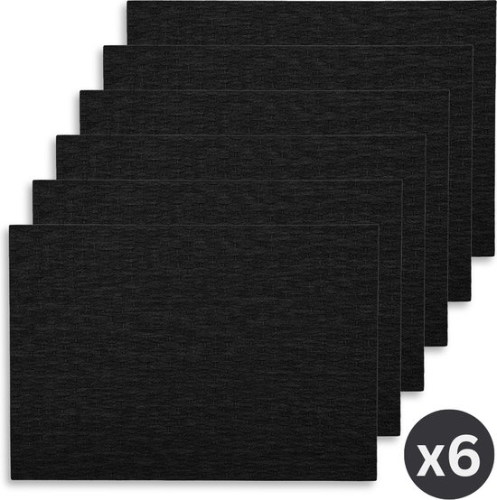 Set de table ARBIN - Leather look imitation - 45x33cm, black