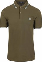 Fred Perry - Polo M3600 Donkergroen V25 - Slim-fit - Heren Poloshirt Maat XL