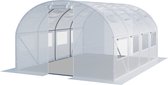 Tunnelkas 3x4m PE-zeil 180g/m² wit transparant