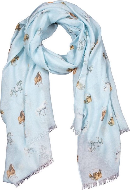 Wrendale Sjaal - 'Feathers and Forelocks' horse scarf - Sjaal Paard