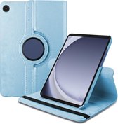 Book Cover Geschikt voor: Samsung Galaxy Tab A9+ (Plus) 11 inch 2023 (SM-X210, SM-X215, ,SM-X216, SM-X218) Draaibaar Hoesje - Multi stand Case - Lichtblauw