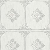 Barok behang Profhome 961991-GU textiel behang gestructureerd in barok stijl mat beige grijs 5,33 m2