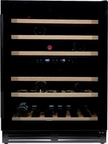 Vinata Premium Wijnklimaatkast Vernale - Vrijstaand en Onderbouw - Zwart - 51 flessen - 82 x 59.5 x 58 cm - Glazen deur